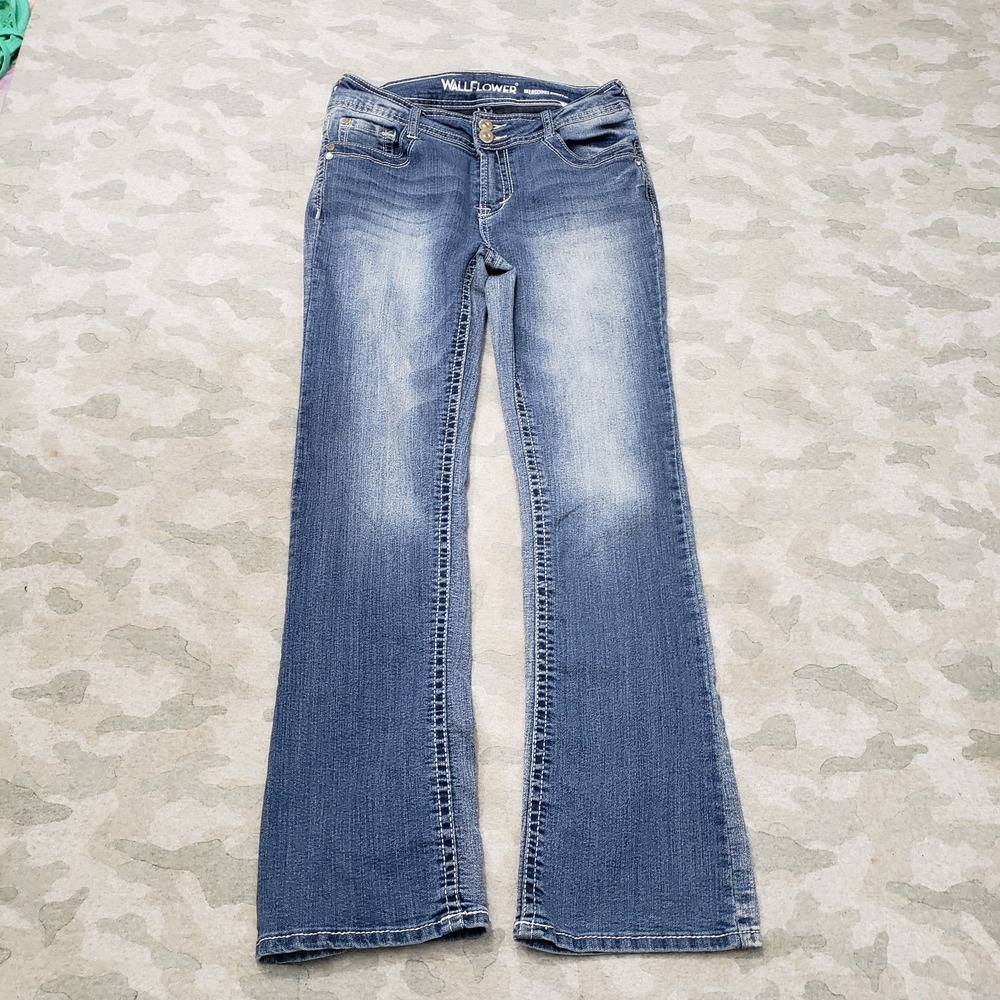 Wallflower Jeans Womens 9 Blue Bootcut Pockets Denim Medium Wash